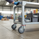 100mm Swivel Bolt Hole Castor | Anti-Static Grey Polyurethane | 150kg Load Capacity