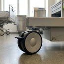 75mm Twin Wheel Medical Castor with Plate Fitting and Brake
