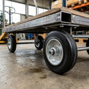 100mm Solid Black Rubber Wheels with Metal Centre, 70kg Capacity