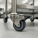 80mm Stainless Steel Braked Bolt Hole Castor – ESD Wheel