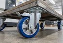 100mm Braked Castor – Polyurethane Wheel on Aluminium Centre