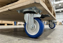 200mm Braked Castor – Polyurethane Wheel on Nylon Centre