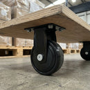 75mm Fixed Castor with Soft Black Wheel