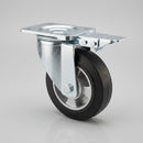 200mm Directional Lock Castor Rubber on Aluminium Wheel 500kg Load Capacity