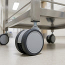 65mm Twin Wheel Furniture Castor with M8 Threaded Stem