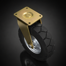 455mm Swivel Castor - 1415kg Load Capacity, Wide Lug Tread