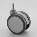 75mm Twin Wheel Castor with M8 Threaded Stem
