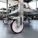 200mm Braked Bolt Hole Castor - Polyurethane Wheel