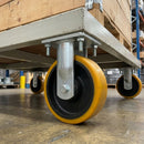 250mm Fixed Heavy Duty Castor - Polyurethane on Cast Iron Wheel