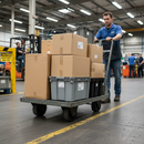 Premium 200mm Diameter Wheel with Cast Iron Centre and Elastic Rubber Tyre for Heavy Duty Applications