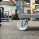 Premium 160mm Diameter White Nylon Wheel with 20mm Roller Bearing and 400Kg Load Capacity