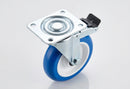 150mm Stainless Steel Braked Castor – Polyurethane Wheel