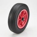 350mm Heavy Duty Solid Rubber Trolley Wheel 25.4mm Bore
