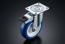 150mm Stainless Steel Braked Castor – Polyurethane Wheel