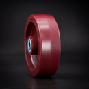 Red Polyurethane Wheel 250mm Cast Iron 31.8mm Bearing