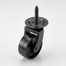 38mm Black Nickel Swivel Castor – Threaded Stem