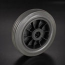 150mm Thermoplastic Wheel with Black Elastic Rubber Tyre
