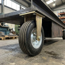 405mm Fixed Castor - Elastic Rubber Wheel, 950kg Load Capacity