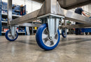 100mm Fixed Castor – Polyurethane Wheel on Aluminium Centre