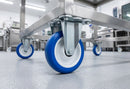 125mm Fixed Castor – Polyurethane Wheel on Nylon Centre