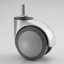 75mm Twin Wheel Caster with M10x25mm Threaded Stem