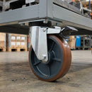 100mm Heavy Duty Braked Castor – Polyurethane on Cast Iron Wheel