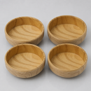 60mm Non-Slip Castor Cups – Light Wood Effect, Pack of 4