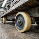 75mm Polyurethane Wheel on Cast Iron Centre – 12mm Bearing