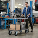 Pressed Steel Fixed Castors with Black Rubber on Pressed Steel Wheel