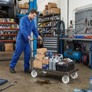 Pressed Steel Swivel Castors Wheel with White Nylon & 4-Hole Top Plate - Robust Load Capacity