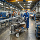 Pressed Steel Swivel Castors Wheel with White Nylon & 4-Hole Top Plate - Robust Load Capacity
