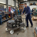 Pressed Steel Swivel Castors Wheel with White Nylon & 4-Hole Top Plate - Robust Load Capacity