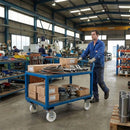 Pressed Steel Swivel Castors Wheel with White Nylon & 4-Hole Top Plate - Robust Load Capacity