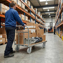 Pressed Steel Swivel Castors with Grey Rubber on Pressed Steel Wheel - 80mm to 200mm
