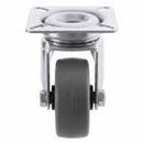 White Smoke 50mm Swivel Castor With Grey Rubber on Polypropylene Wheel & 4-Hole Top Plate - 60kg Load Capacity
