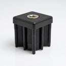 40 x 40mm Square Metal Threaded Tube Insert - M12 Thread