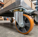 125mm Directional Lock Castor Polyurethane on Aluminium 500kg Load Capacity