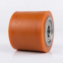 80 x 60mm Polyurethane Pallet Roller - 20mm Bore, Ball Bearing