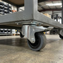 80mm Swivel Braked Castor Grey Rubber Wheel