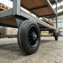 125mm Thermoplastic Wheel with Black Rubber Tyre, 15mm Bore