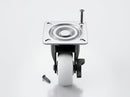 50mm Braked Furniture Castor – Soft White Wheel