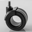 65mm Rubber Twin Wheel Castor with M8 x 15mm Stem