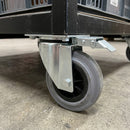200mm Grey Rubber Industrial Castors with Directional Lock