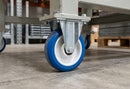 125mm Fixed Castor - Polyurethane Wheel on Nylon Centre