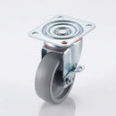 80mm Pressed Steel Swivel Castor – 120kg Load Capacity