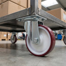 200mm Swivel Castor Red Polyurethane Wheel