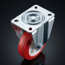 125mm Fixed Castor with Red Polyamide Wheel