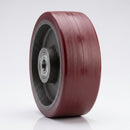 300mm Red Poly Wheel on Cast Iron Hub Bore 31.8mm