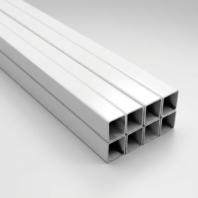 25mm Square Tube White Steel