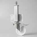 80mm Medium Duty Swivel Braked Jacking Castor – Nylon Wheel